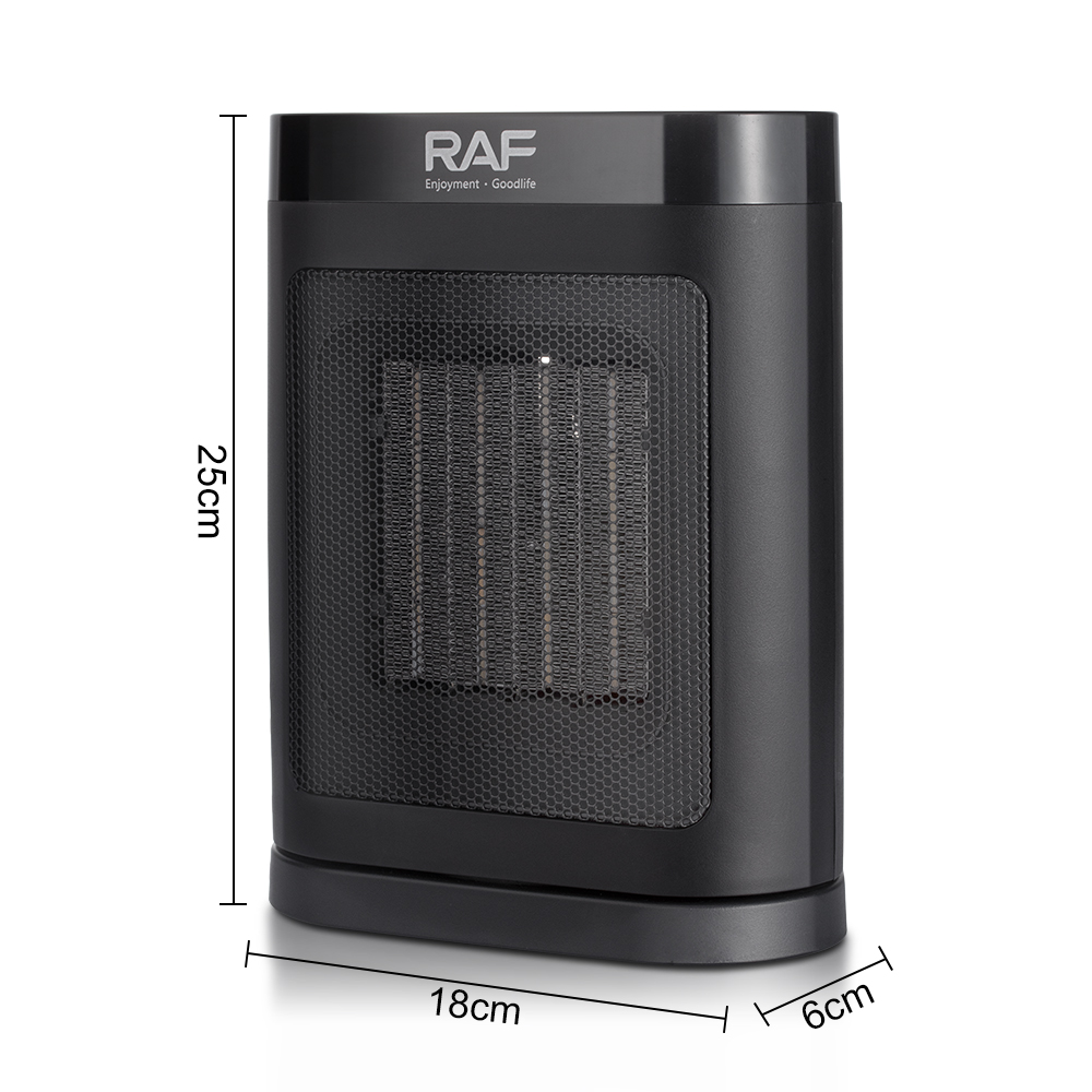 RAF European standard cross-border household remote-controlled digital display button heater, warm air blower, office desktop warm air Specification image