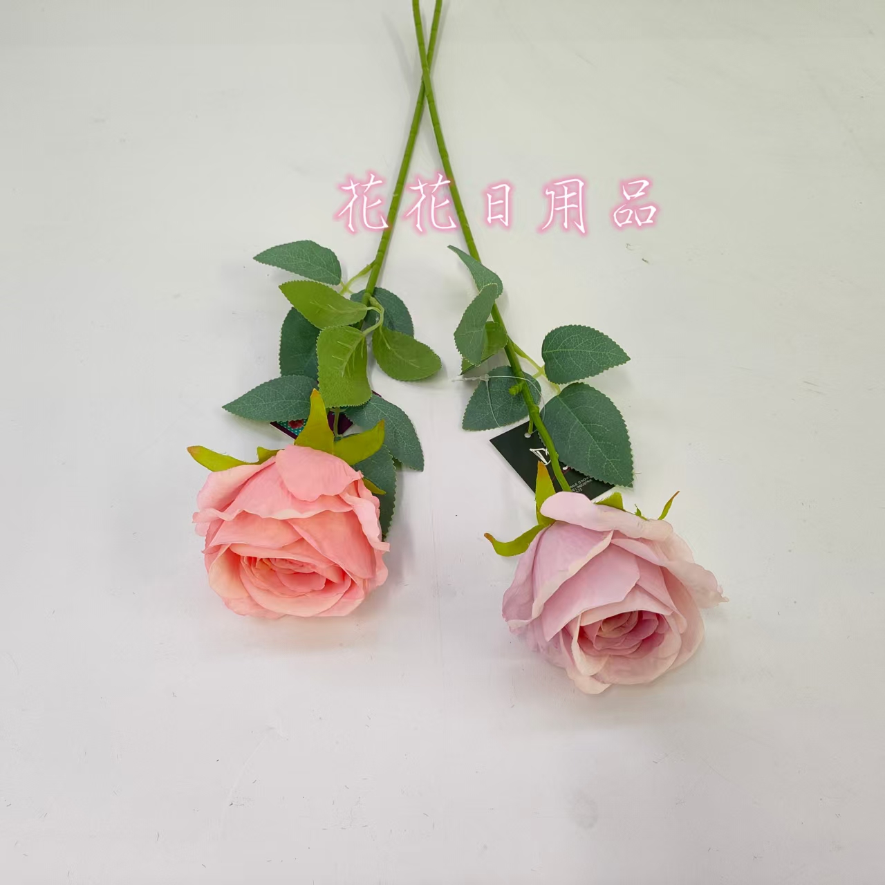 Artificial flower fake flower bonsai single rolled edge rose wall hanging vase and other decorations Application Scenario
