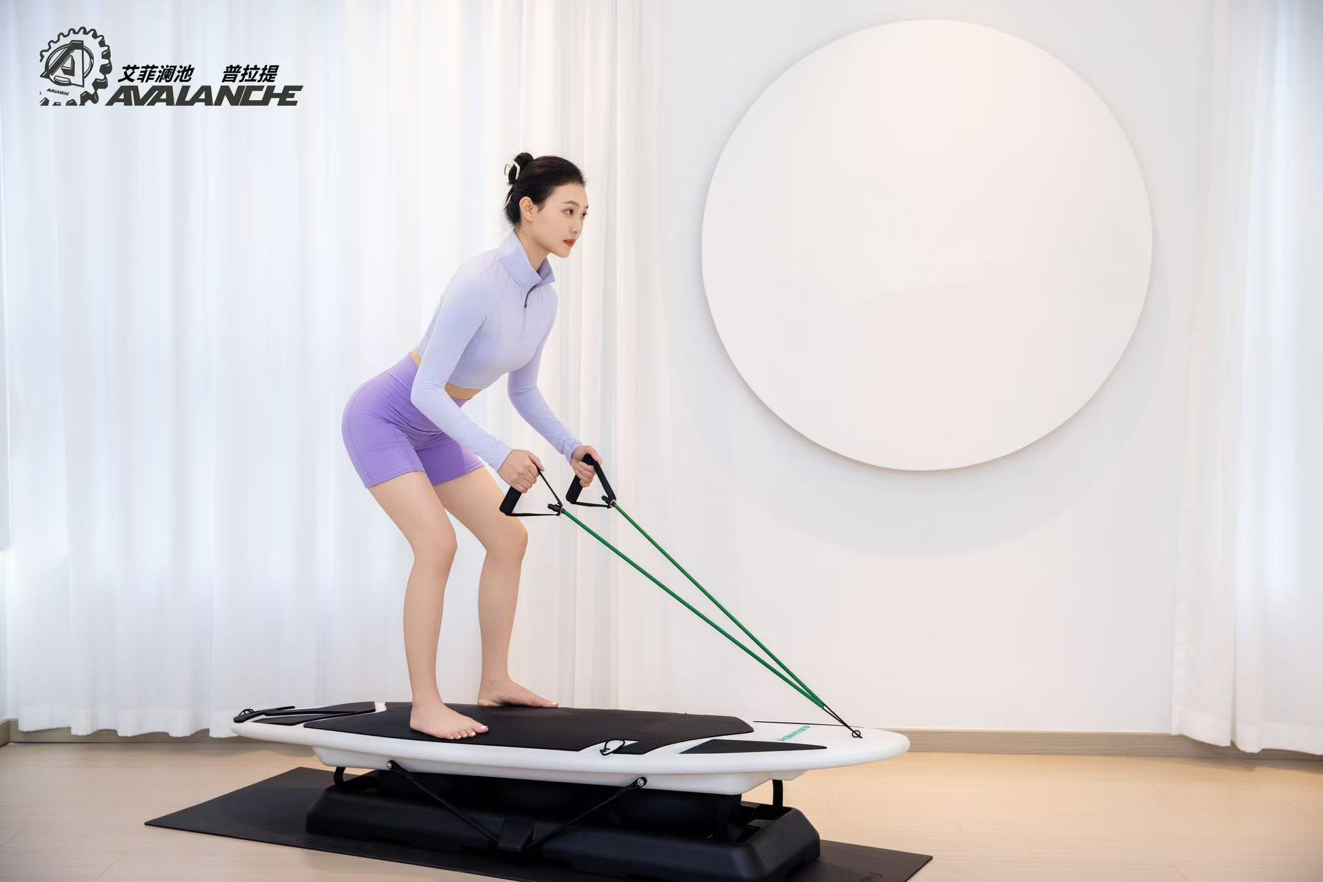 Pilates, dopamine, surfboard, core balance training, fitness, home surfboard, indoor pic 7