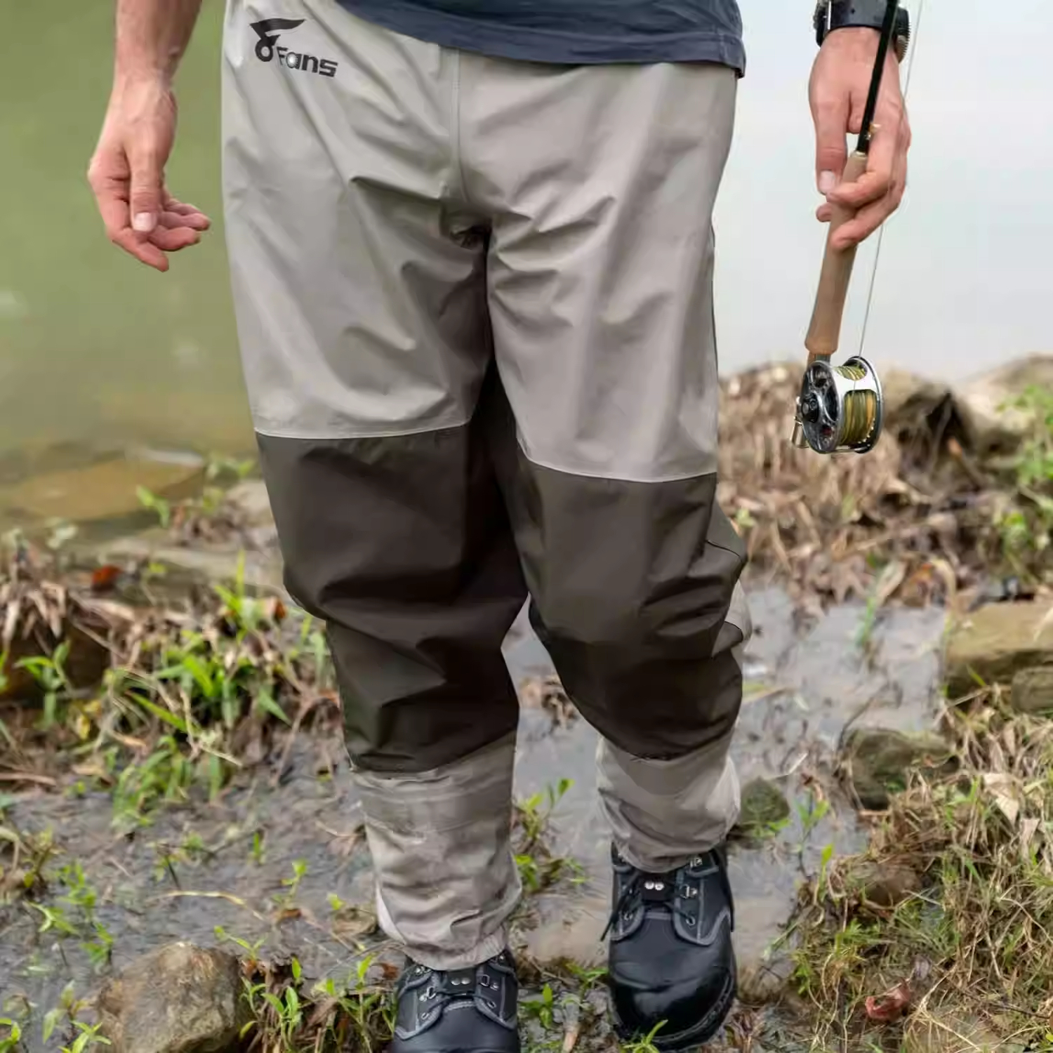 Outdoor Lure fishing waistband waterproof fishing suit breathable flying fishing wading waistband casual loose fishing sportswear Specification image