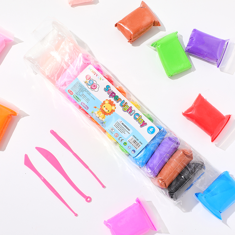 Factory wholesale 12-color bagged ultra-light clay toys, colored clay, space clay, plasticine, children's DIY clay (price negotiable) Specification image