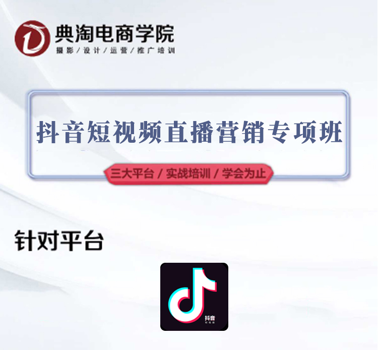 抖音全套课程 短视频培训 直播培训 电商培训 典淘电商学院详情1