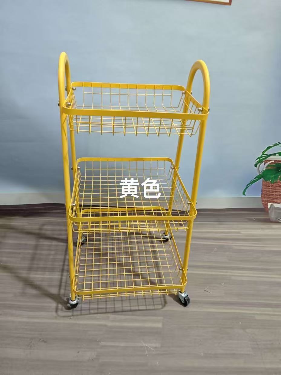 多层可移动小推车置物架家用蔬菜水果储物架卧室床头零食收纳架