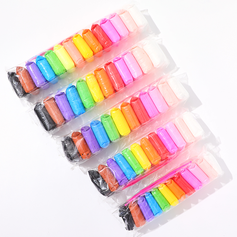 Factory wholesale 12-color bagged ultra-light clay toys, colored clay, space clay, plasticine, children's DIY clay (price negotiable) details Picture