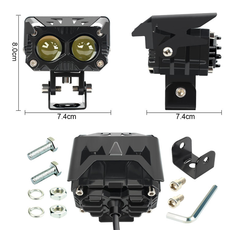 General purpose led motorcycle lights High light dual light four light lens motocross vehicle spotlights Headlights General purpose headlights Item Picture