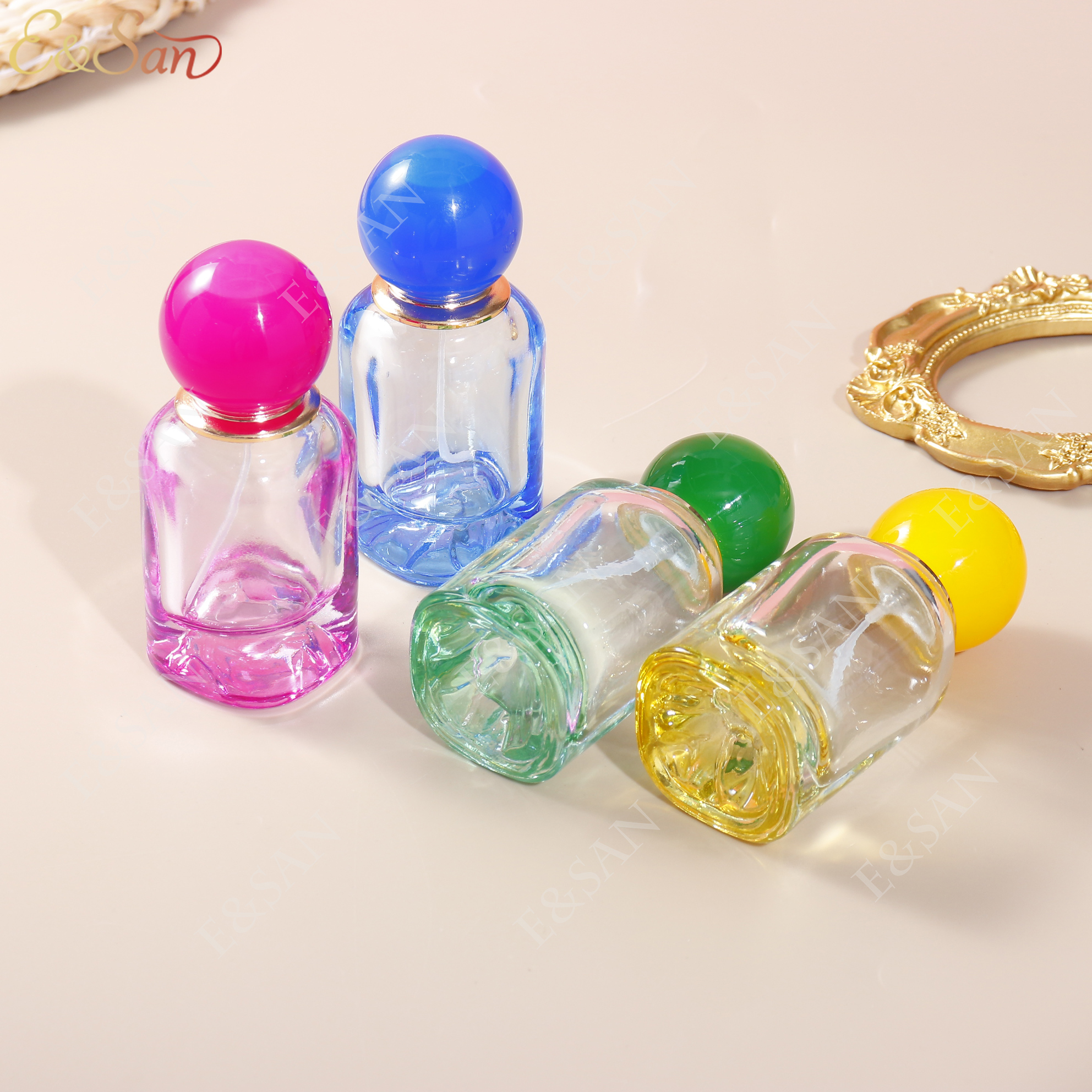 PT810C-30MLL Color Volcano Bottom perfume bottle in stock, glass bottle perfume cover details Picture