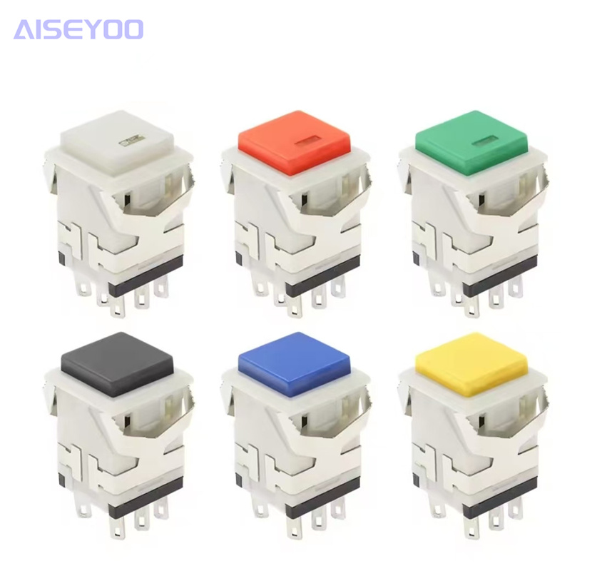 KD2-24 square push-button switch, no light, no lock 21, self-locking with light, 68-pin reset touch key switch pic 2