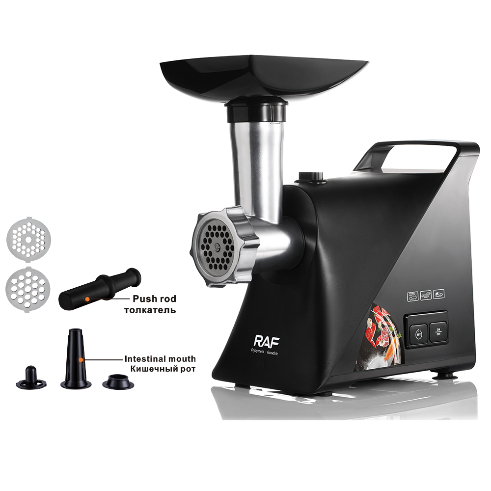 RAF European standard household small electric benchtop minced meat, sausage and meat grinder, mixer, food processing machinery Specification drawing
