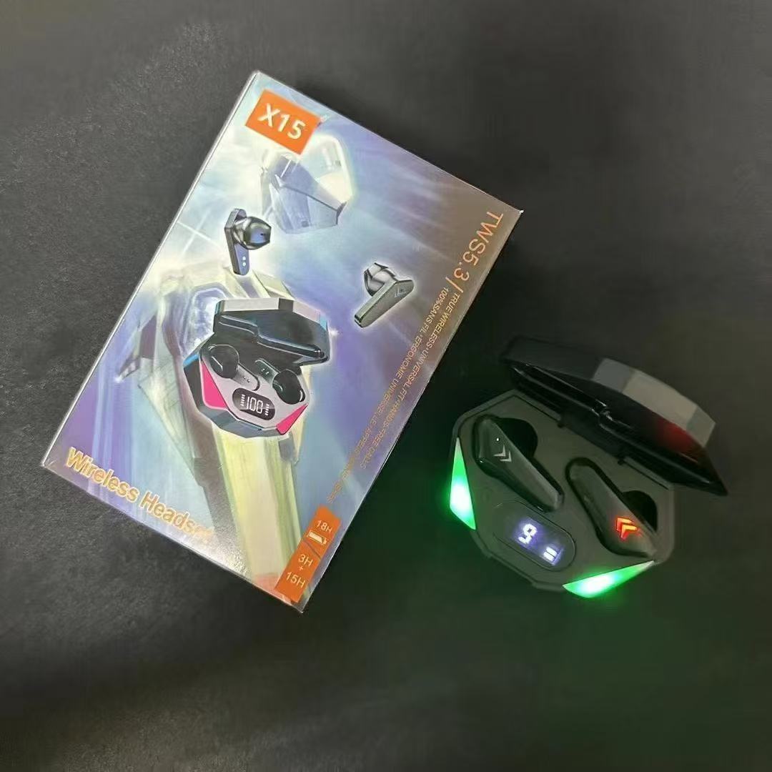 跨境专供X15蓝牙耳机大电量超长续航入耳式真无线耳机