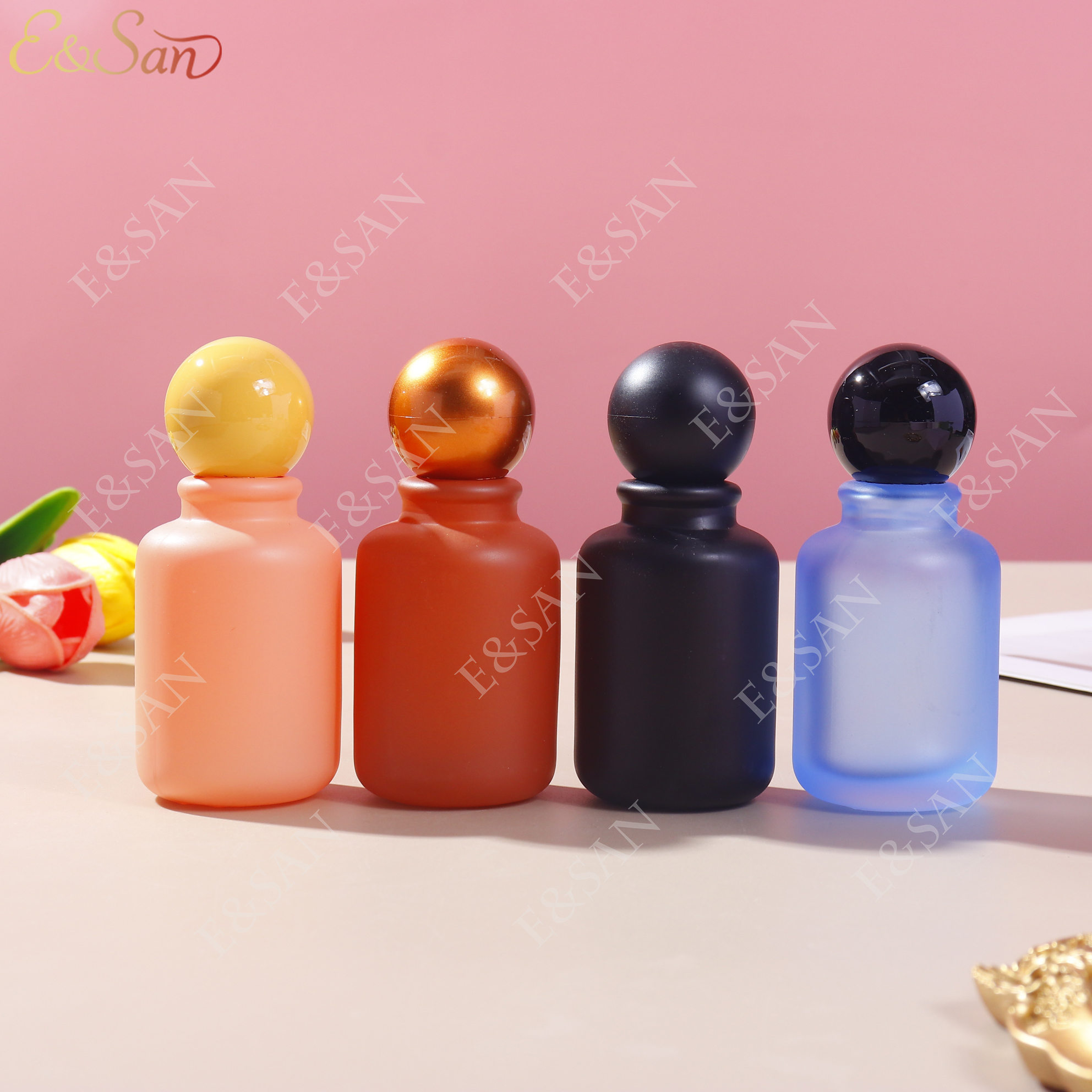 PT1513MC-50ML 彩色/透明香水瓶订制，玻璃瓶香水盖玻璃瓶香水盖带塞玻璃瓶玻璃杯杯子diy塑料许愿空瓶