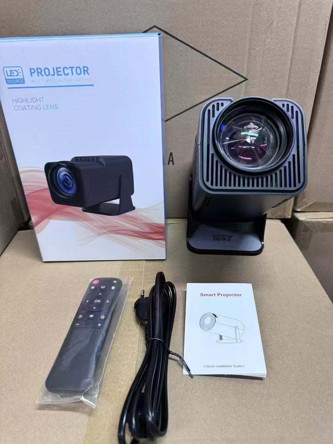 跨境英文版正品HY320投影仪真正1080p超高清便携式家用露营办公