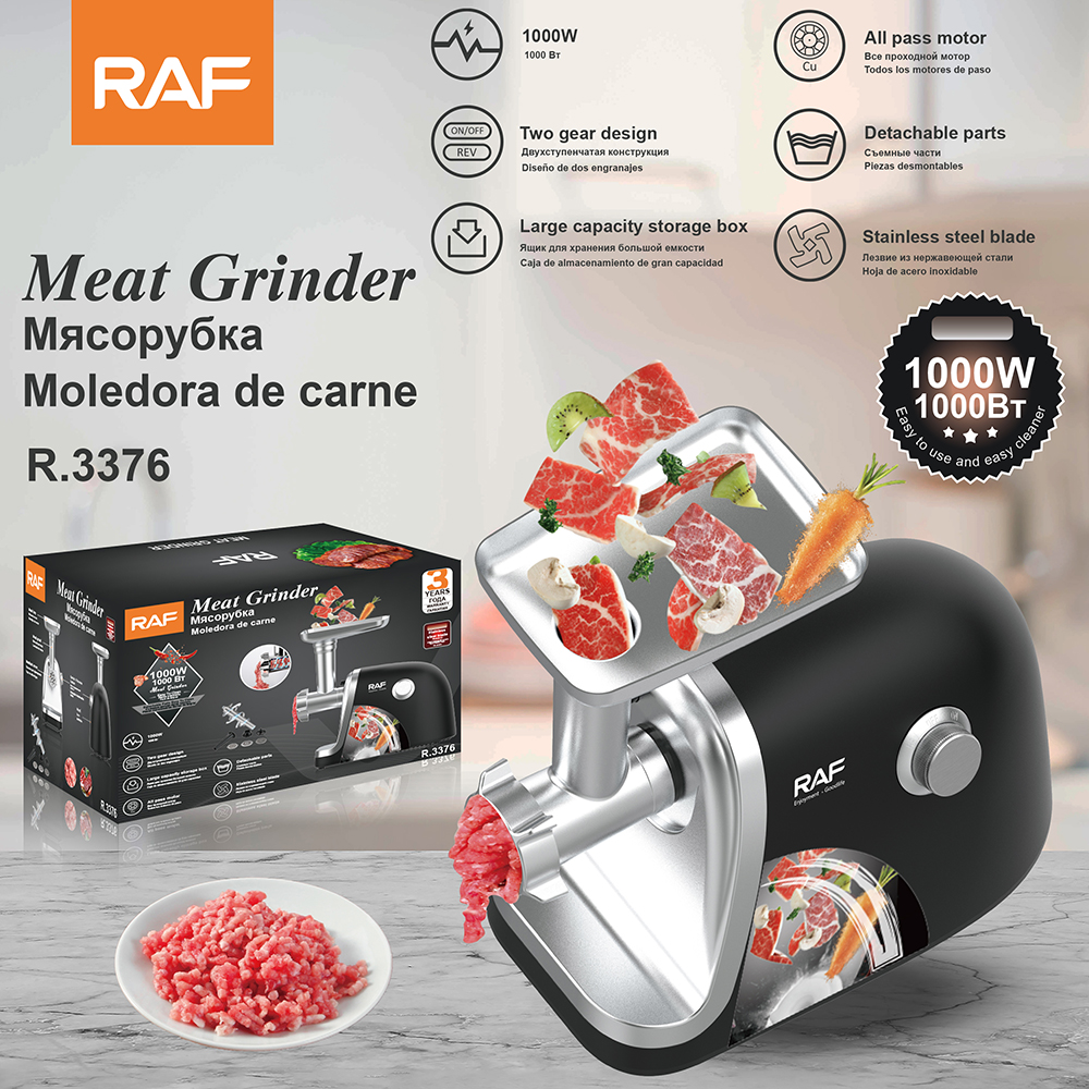 RAF European standard household small multi-functional electric table meat mince meat grinder mixing food processing machinery full figure