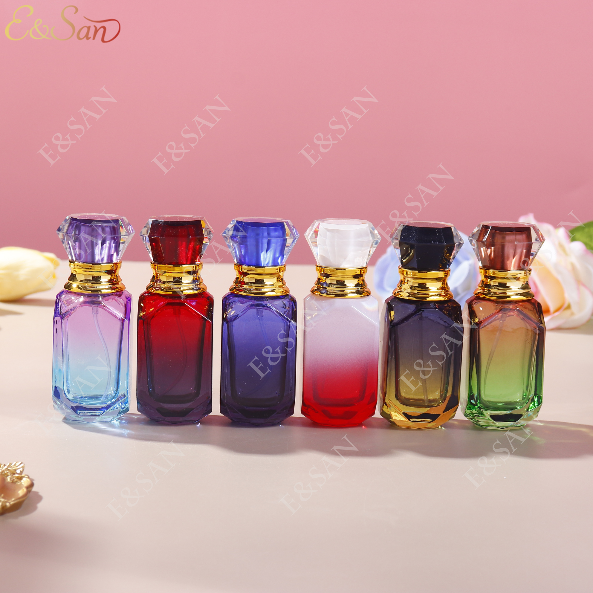 PT1373C-30ML 彩色/透明香水瓶订制，玻璃瓶香水盖玻璃瓶香水盖带塞玻璃瓶玻璃杯杯子diy塑料许愿空瓶
