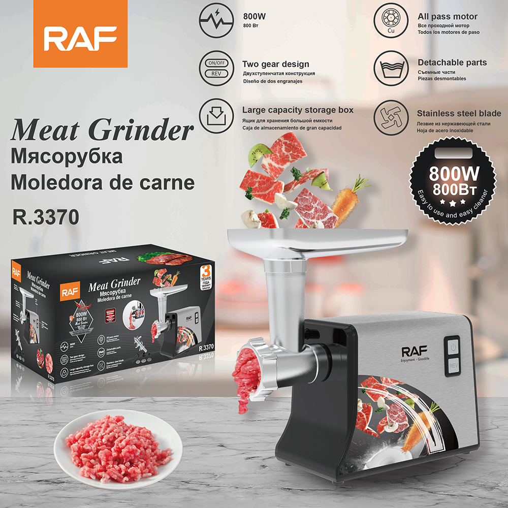 RAF European standard household small electric desktop multi-functional meat mincing, sausage mincing and meat processing machinery