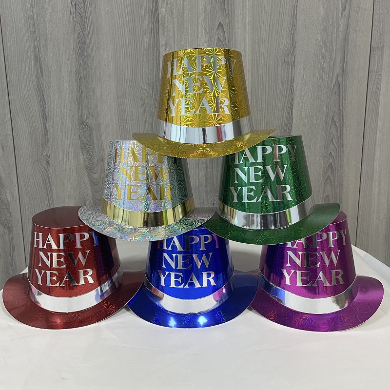 魔术帽子镭射舞台过年装饰外贸道具化妆男士女士帽子新年 