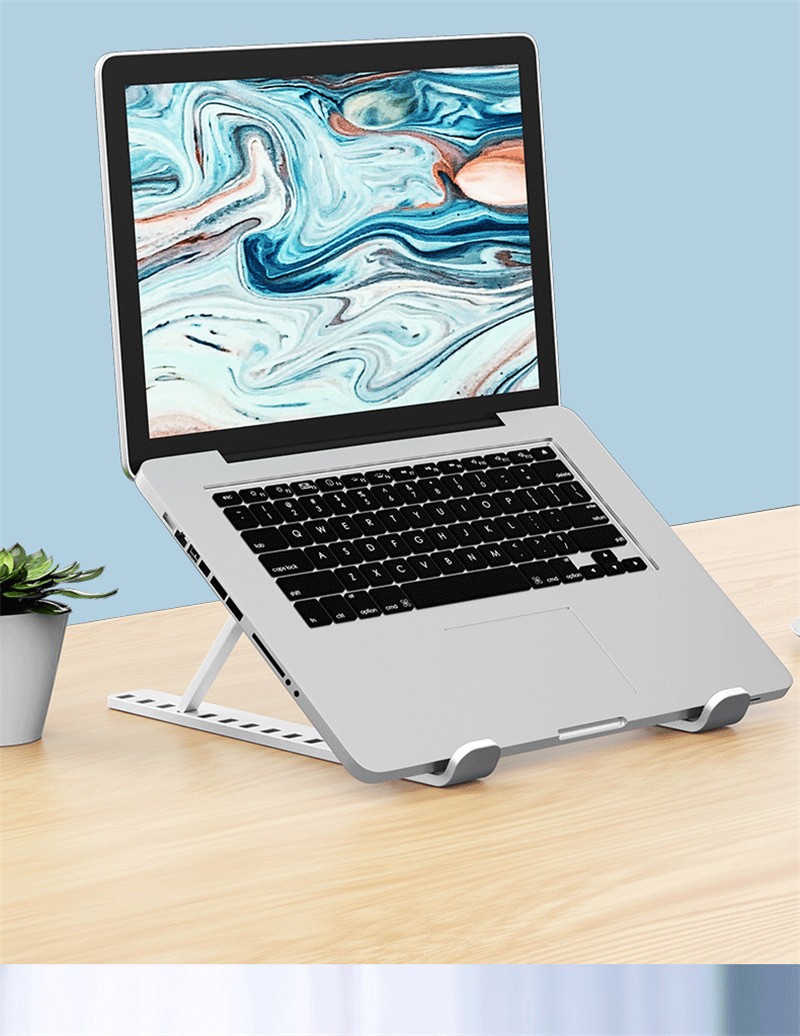 240916 plastic folding tablet stand, laptop stand, desktop mobile phone stand, elevated suspended bracket, portable heat dissipation base, heat dissipation folding stand pic 2