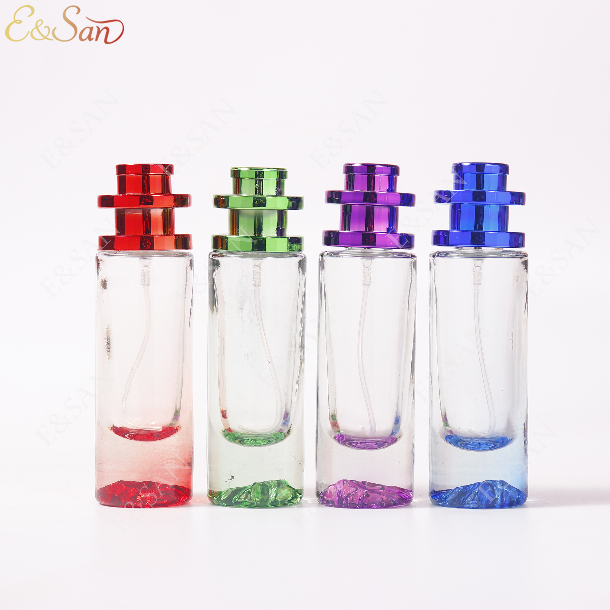 PT935C-25ML 彩色火山底香水瓶现货，玻璃瓶香水盖