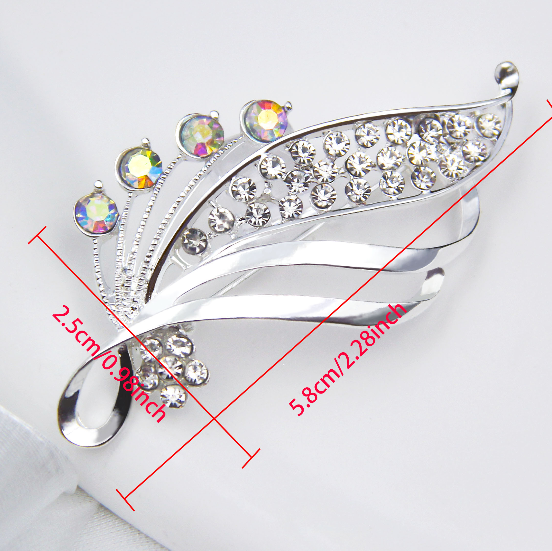 Simple Korean-style diamond-encrusted flower pearl brooch, coat, brooch, one-piece hair replacement, silk scarf buckle accessory, fashionable Item Picture