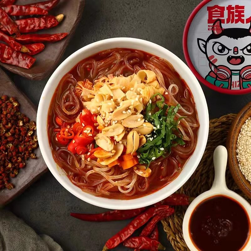 包邮！食族人酸辣粉130g BODY SPRING休闲零食快餐速食方便面产品图
