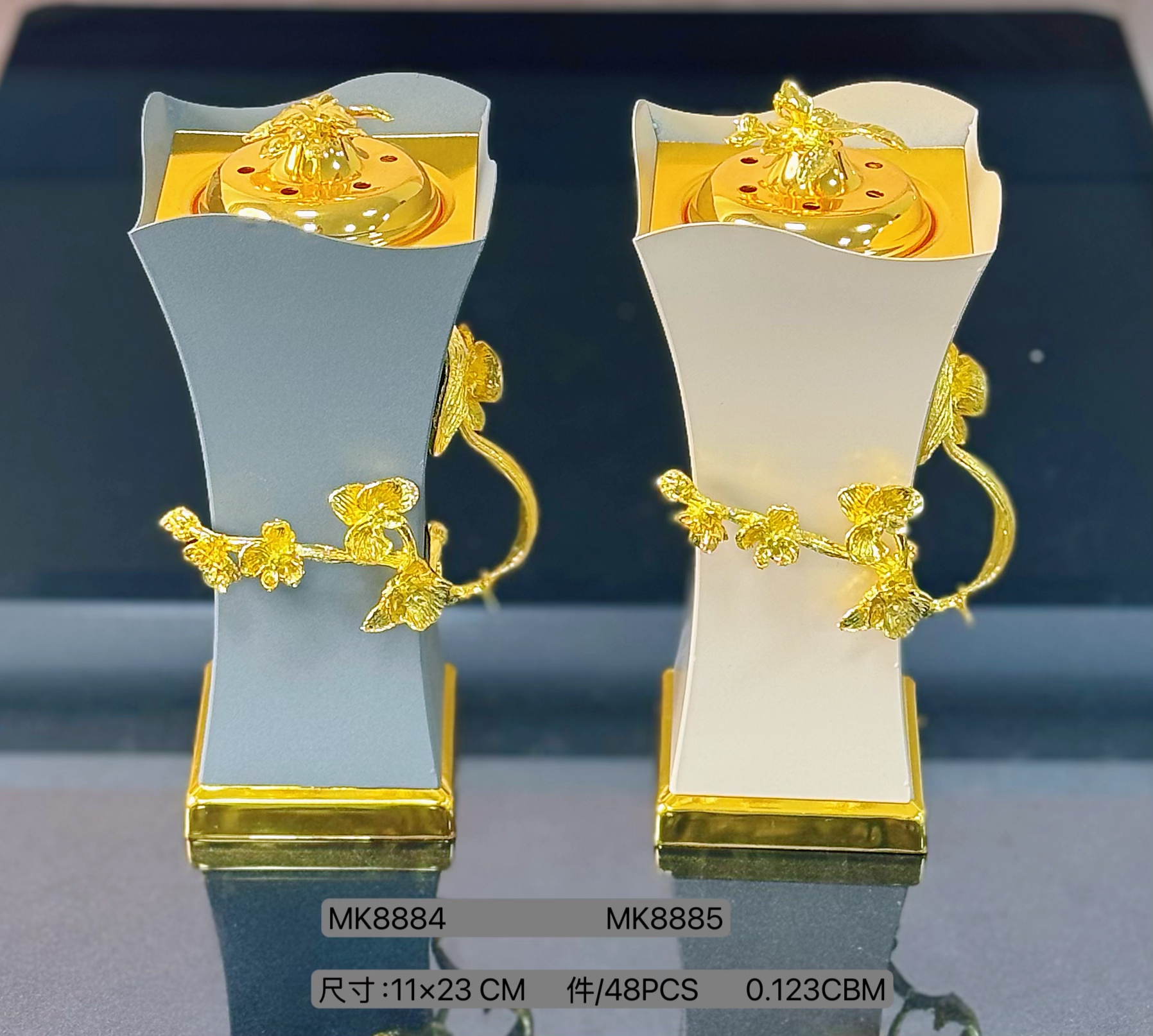 简约新款锌合金镂空轻奢香炉 结婚回礼小礼品