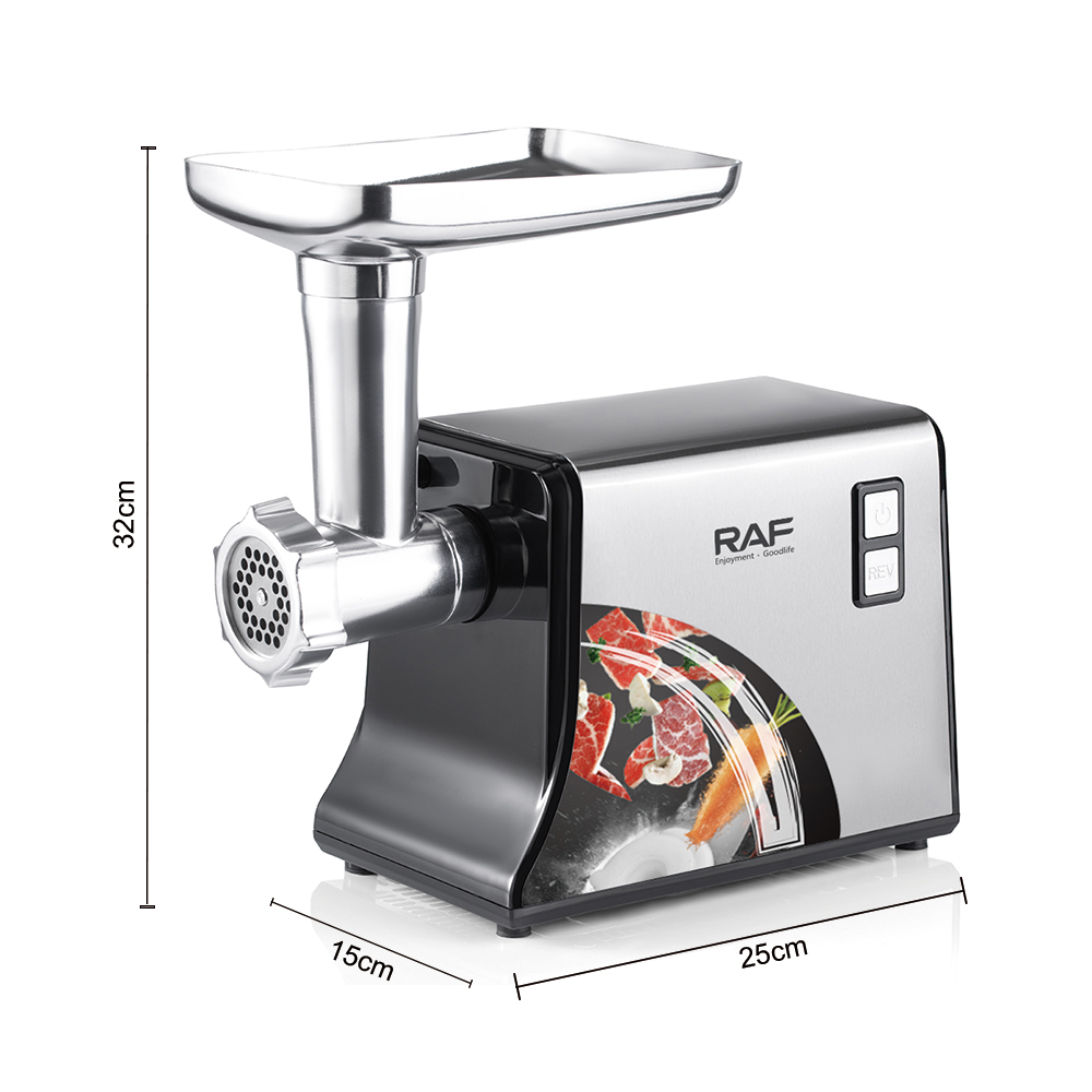 RAF European standard household small electric desktop multi-functional meat mincing, sausage mincing and meat processing machinery Specification image