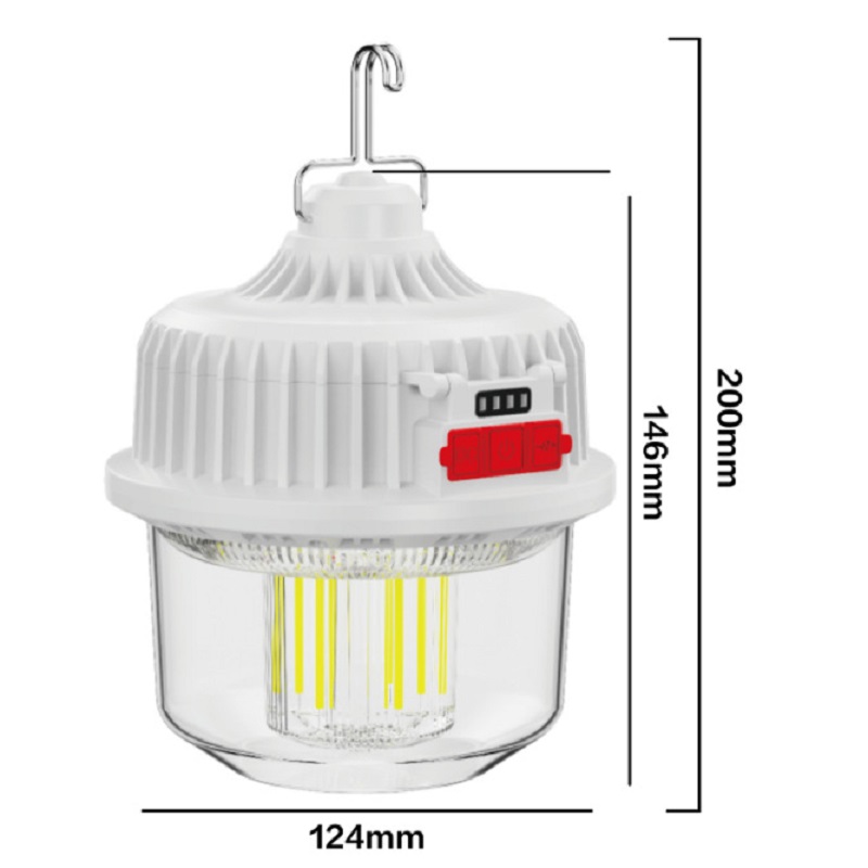Outdoor camping lights, solar rechargeable bulbs, night market stall lighting lights, portable camping lights for the wild, household power outage emergency lights, rainproof rechargeable emergency lights, camping lights details Picture