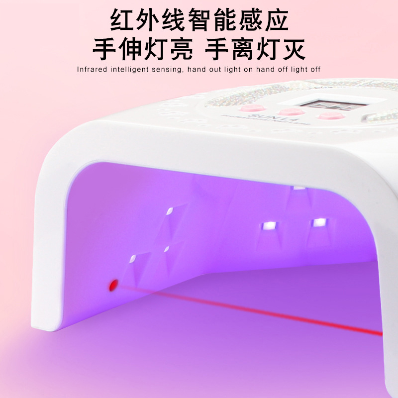 New diamond-encrusted nail lamp, USB quick-drying nail machine, phototherapy machine, non-blackening hand nail light, nail dryer Application Scenario