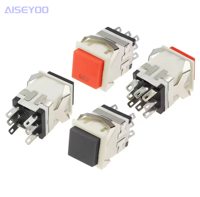 KD2-24 square push-button switch, no light, no lock 21, self-locking with light, 68-pin reset touch key switch Specification image
