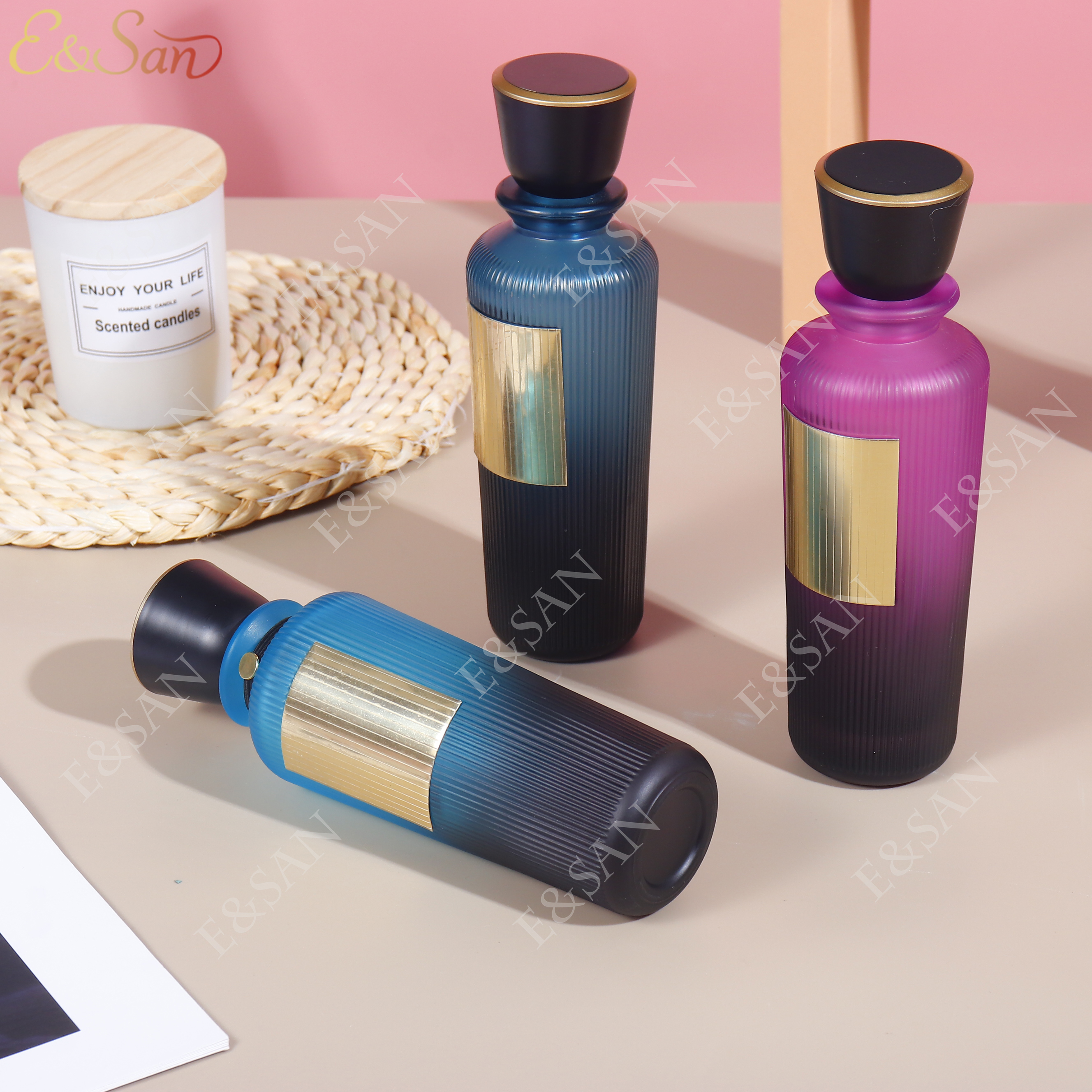 YS733C-30/50/200ML color/transparent perfume bottle customized, screw bayonet can be customized details Picture