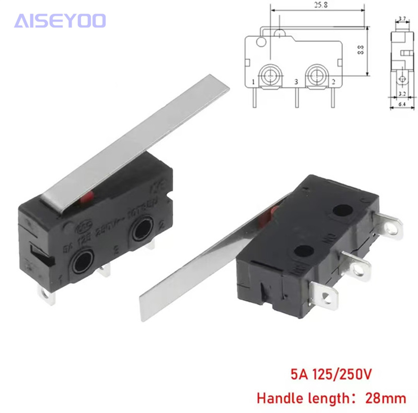 KW12 small micro switch, two-pin and three-pin, handle, pulley, handless travel limit switch 5A, 125V, 250V pic 9