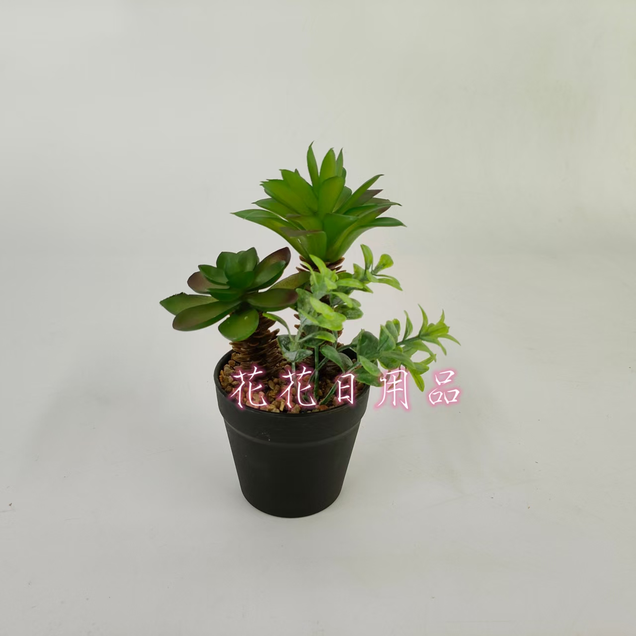 Artificial flower fake flower bonsai plastic pot multi-fleshy decoration details Picture