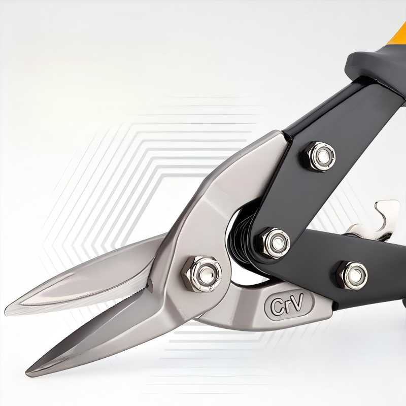 HeavyDuty 10''CrV Tin Snip Stainless Steel Aviation Scissors Item Picture