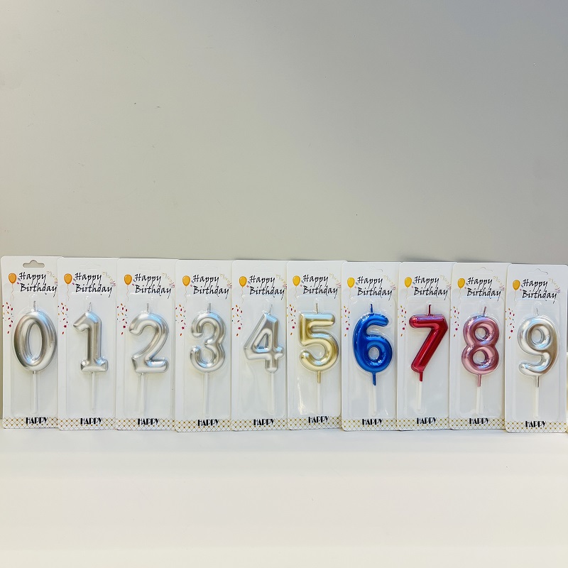 Birthday number candles from 0 to 9, crown shape, ins style, retro style, theme red, yellow, gold, silver, blue, rainbow gradient and other popular decorative elements pic 4