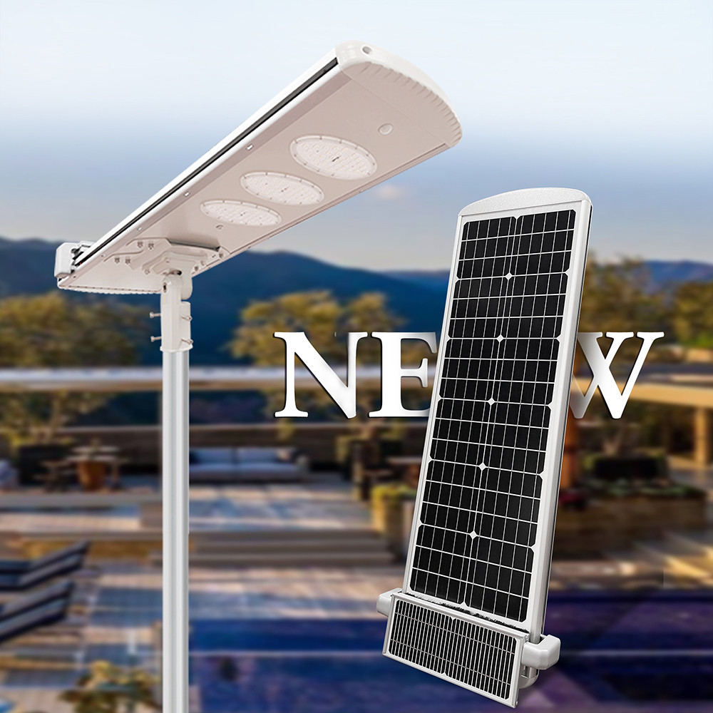 40w-100w automatic cleaning solar street lamps, outdoor solar lamps, solar charging lamps