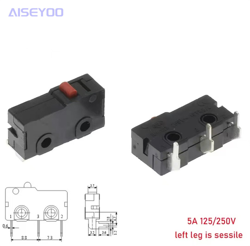 KW12 small micro switch, two-pin and three-pin, handle, pulley, handless travel limit switch 5A, 125V, 250V pic 12