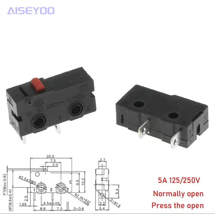KW12 small micro switch, two-pin and three-pin, handle, pulley, handless travel limit switch 5A, 125V, 250V pic 14