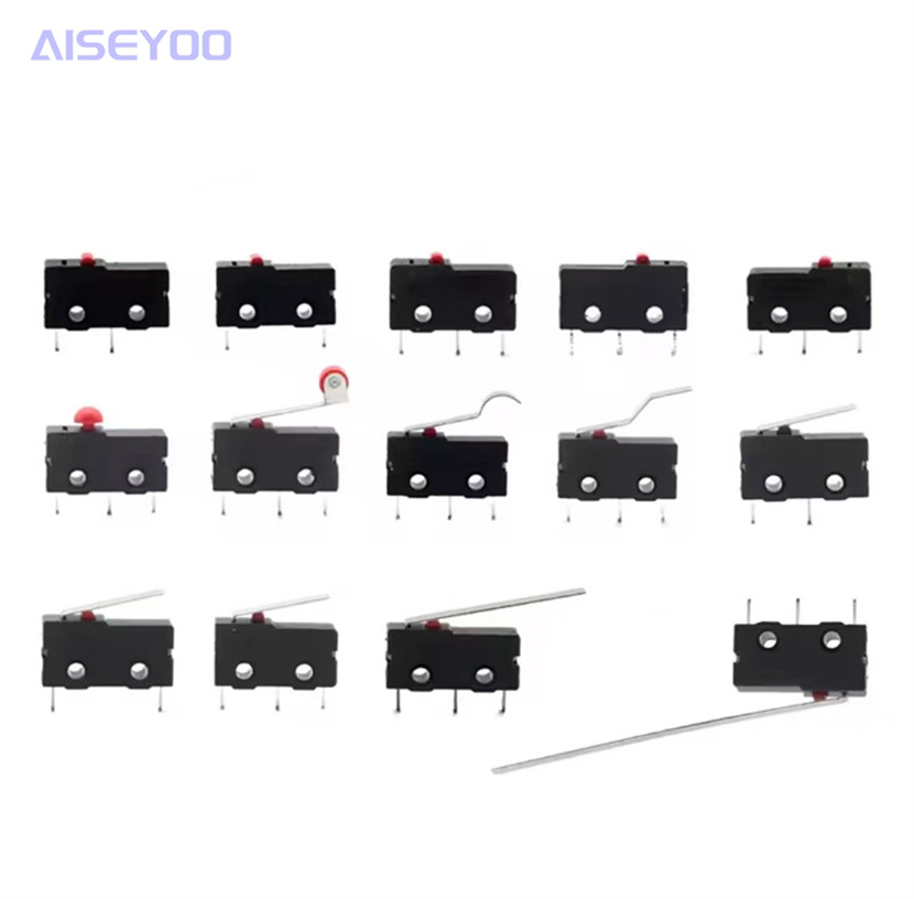KW12 small micro switch, two-pin and three-pin, handle, pulley, handless travel limit switch 5A, 125V, 250V