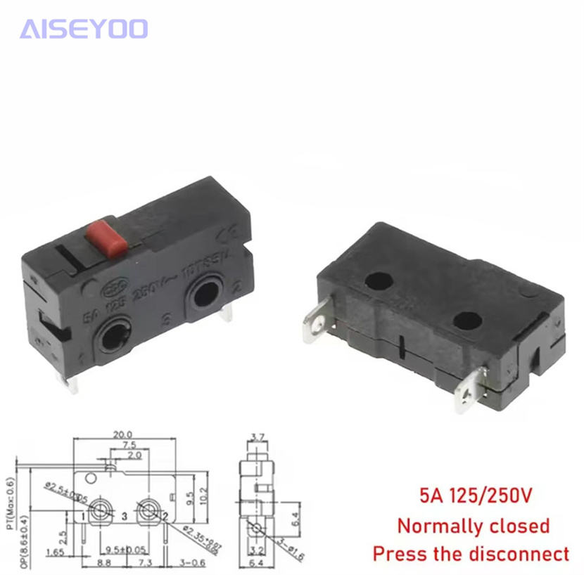 KW12 small micro switch, two-pin and three-pin, handle, pulley, handless travel limit switch 5A, 125V, 250V pic 18