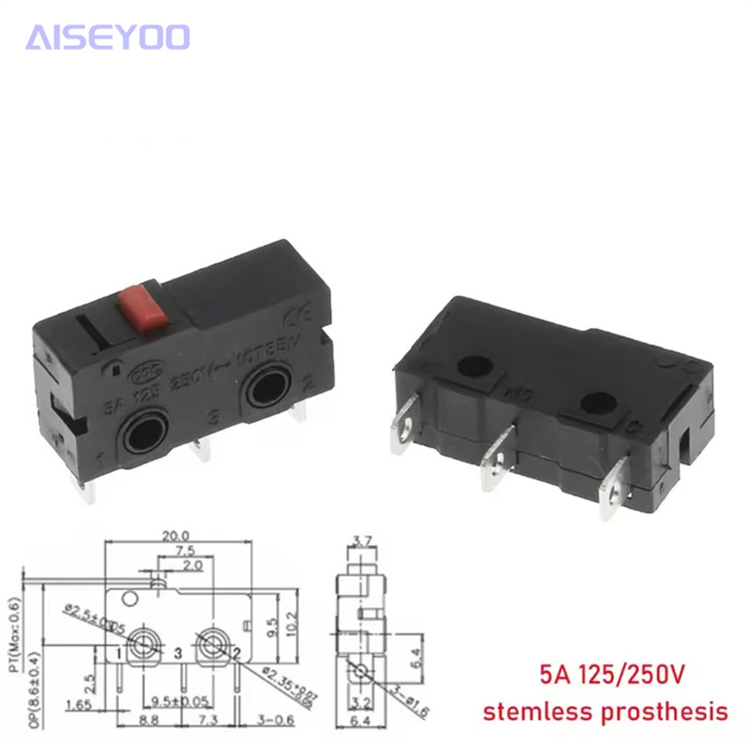 KW12 small micro switch, two-pin and three-pin, handle, pulley, handless travel limit switch 5A, 125V, 250V pic 16