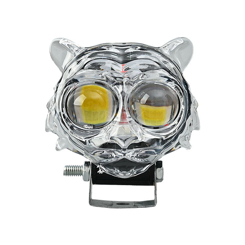 LED motorcycle colorful owl tiger head spotlights near and far light front headlights external electric motorcycle Item Picture