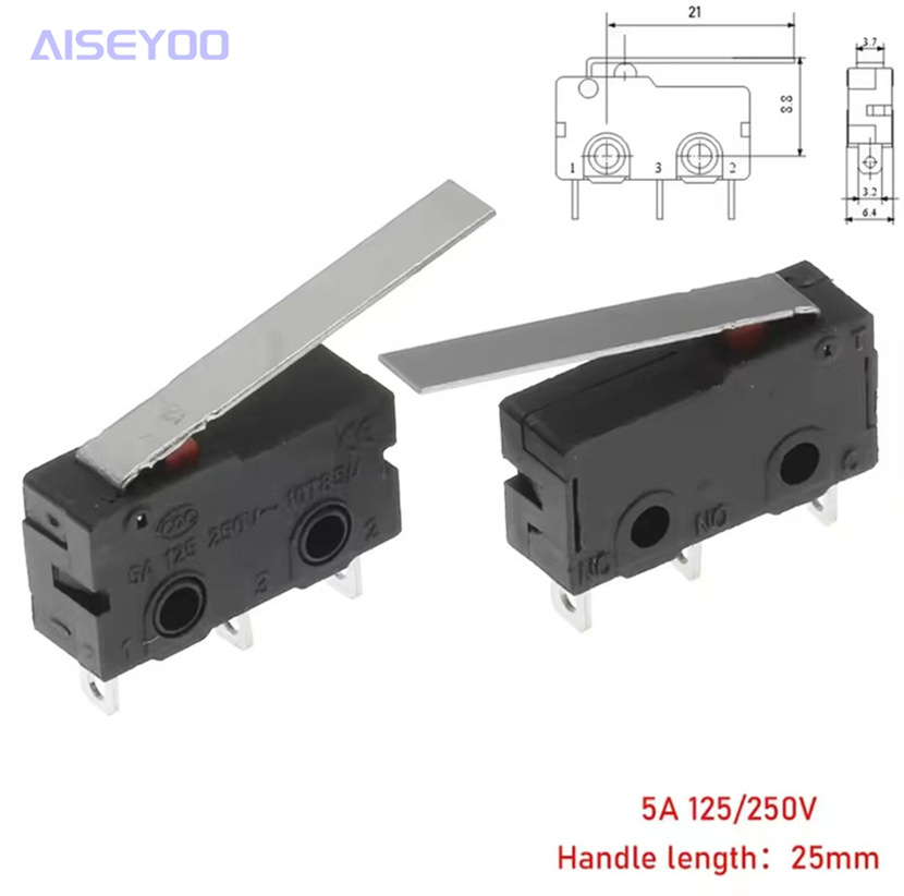 KW12 small micro switch, two-pin and three-pin, handle, pulley, handless travel limit switch 5A, 125V, 250V pic 15
