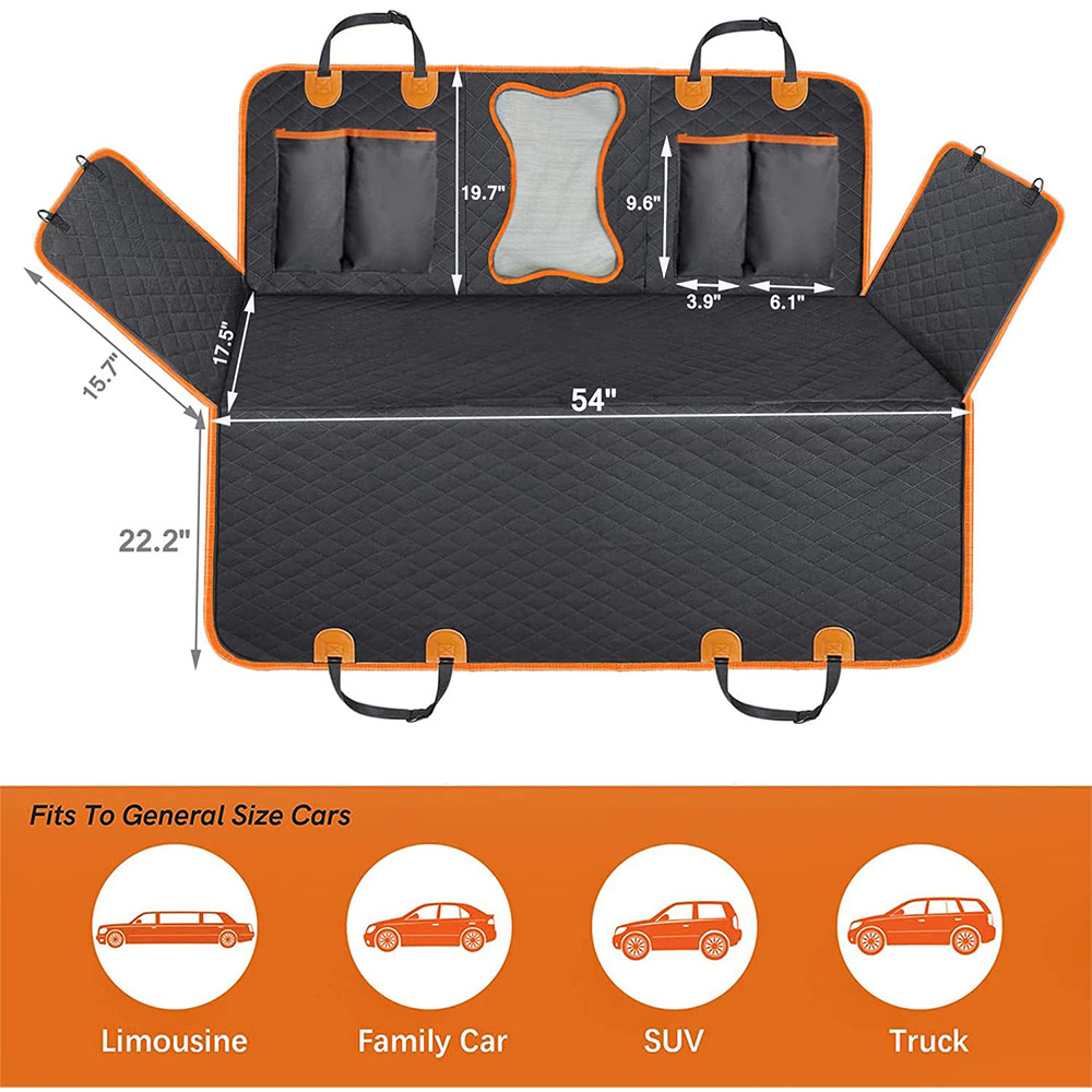 Cross-border protection car backseat mat Pet car mat Waterproof, dirty, bite dog mat Pet car mat Application Scenario