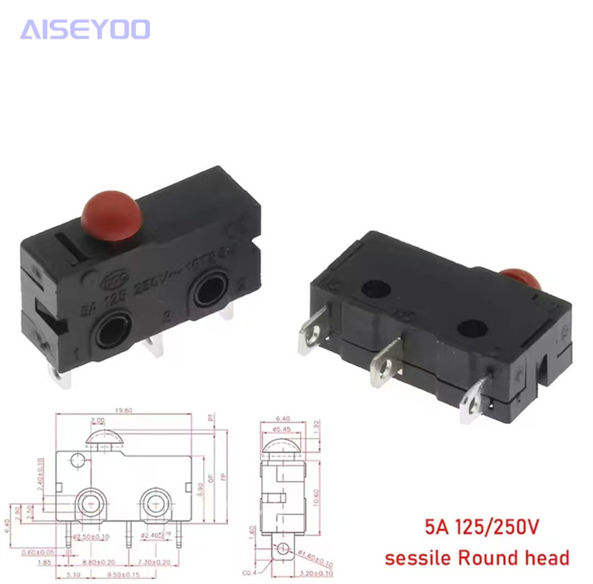 KW12 small micro switch, two-pin and three-pin, handle, pulley, handless travel limit switch 5A, 125V, 250V pic 7