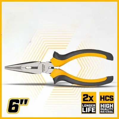 6"Cutting Long Nose Pliers with Plastic Handle thumbnail