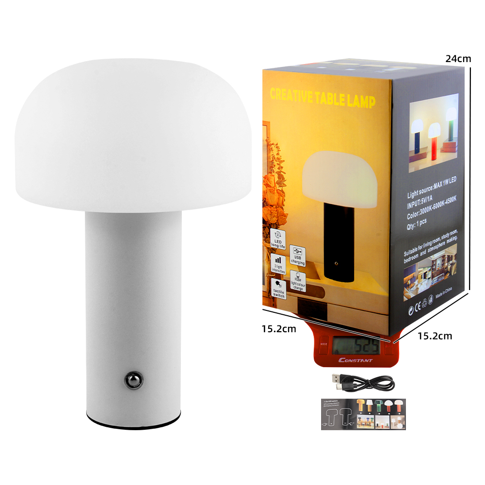 KINSACH Star Source type-c Rechargeable Plastic Mushroom Ambient Light Specification image