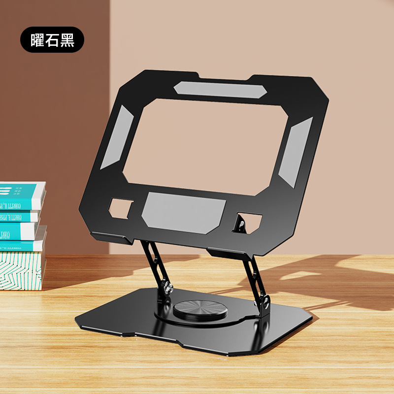 New metal tablet stand desktop 360 Rotatable and foldable mobile phone and computer stand base heat dissipation support frame detail image 8