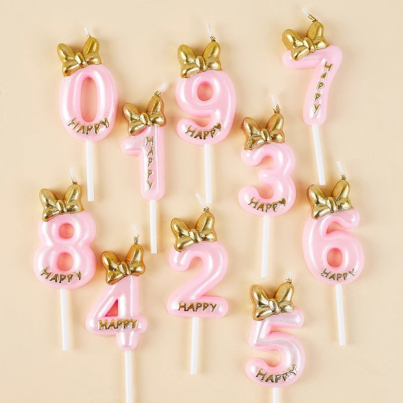 Birthday number candles from 0 to 9, crown shape, ins style, retro style, theme red, yellow, gold, silver, blue, rainbow gradient and other popular decorative elements pic 2