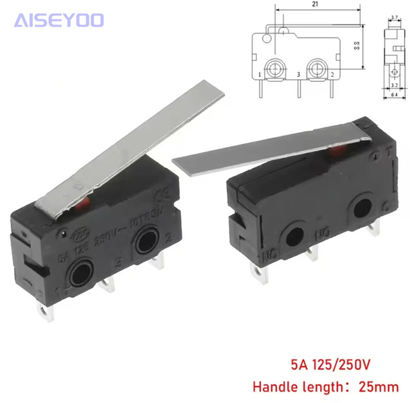 KW12 small micro switch, two-pin and three-pin, handle, pulley, handless travel limit switch 5A, 125V, 250V pic 17