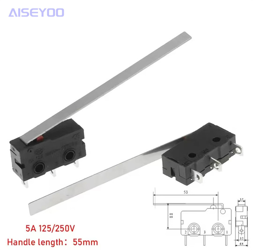 KW12 small micro switch, two-pin and three-pin, handle, pulley, handless travel limit switch 5A, 125V, 250V pic 11