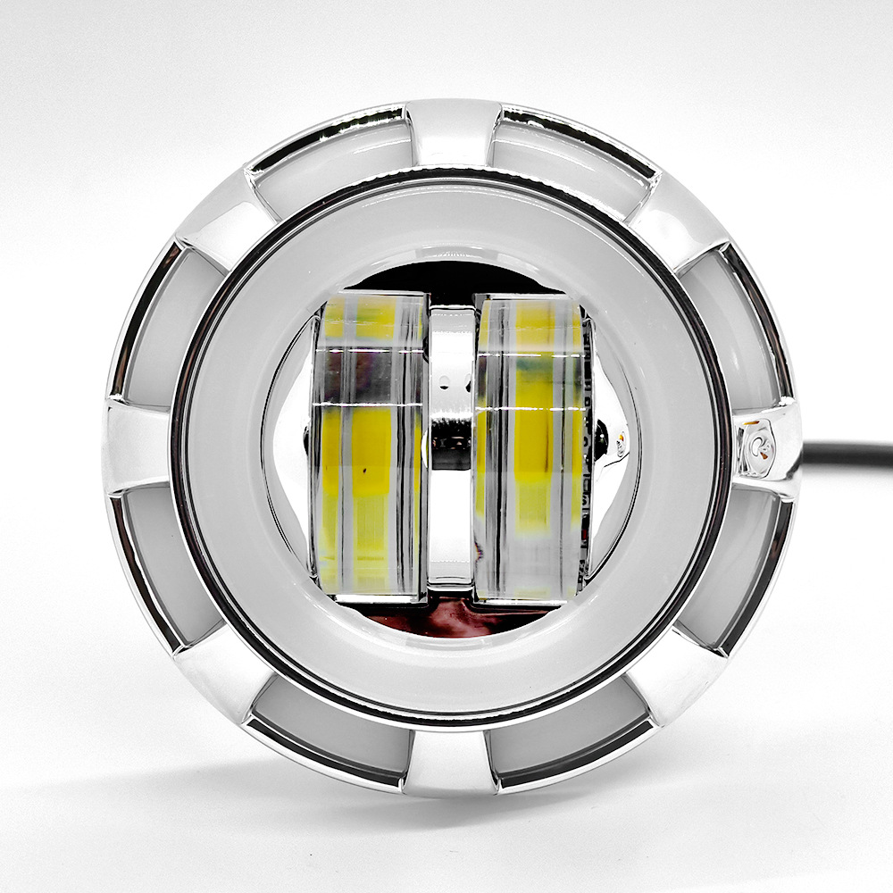 Motorcycle electric vehicle general LED angel eyes demon eye light super bright yellow and white flash headlights built-in spotlights Application Scenario